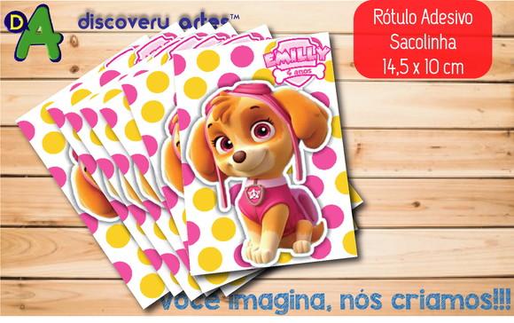 Rótulo Adesivo Sacola Patrulha Canina