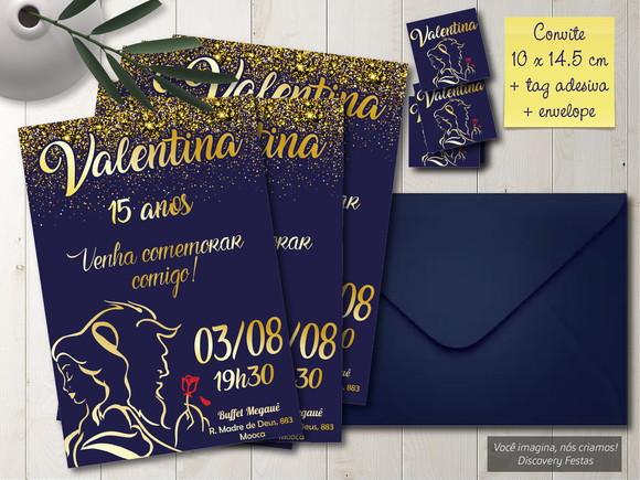 Convite a Bela e a Fera