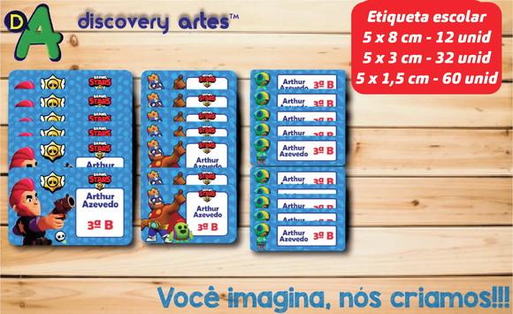 Etiqueta Escolar Brawl Stars (104 Etiquetas)