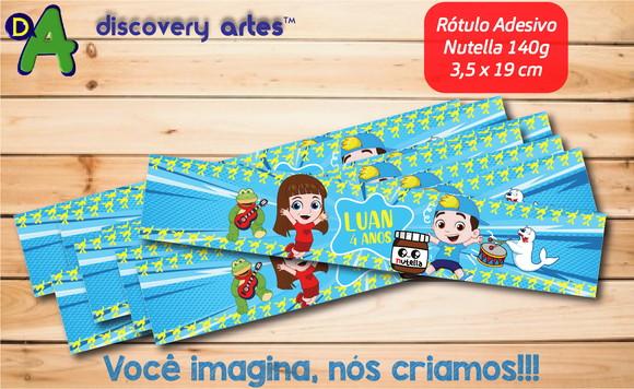 Rótulo Adesivo Nutella Luccas Neto