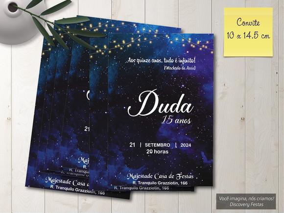 Convite Debutante 15 Anos Galaxia