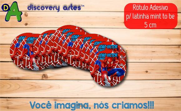 Rótulo Adesivo Latinha Homem Aranha