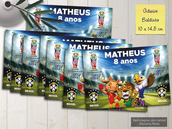 Rótulo Adesivo Baldinho Copa do Mundo 2026
