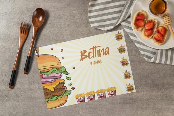Jogo Americano Hamburguer (descartável)