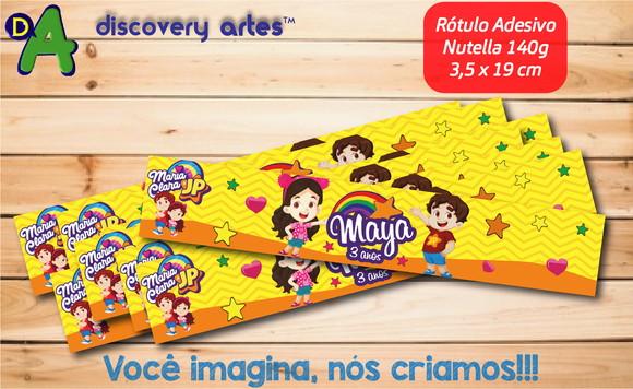 Rótulo Adesivo Nutella Maria Clara e Jp