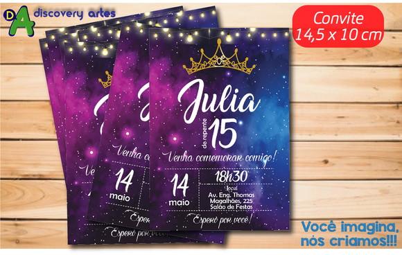 Convite Debutante 15 Anos Galaxia