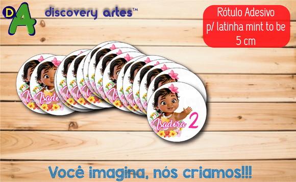 Rótulo Adesivo Latinha Moana Baby
