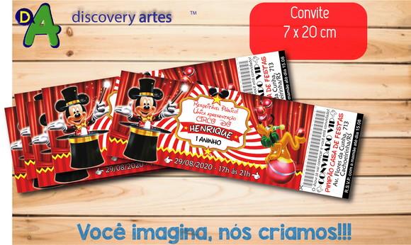 Convite Ingresso Circo do Mickey
