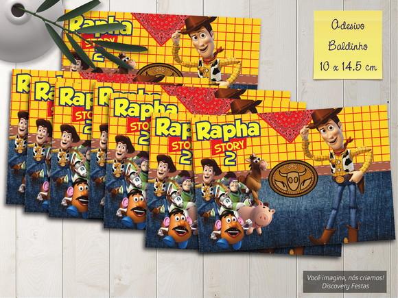 Rótulo Adesivo Baldinho de Pipoca Toy Story
