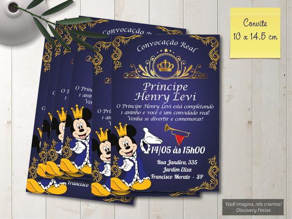 Convite Mickey Realeza