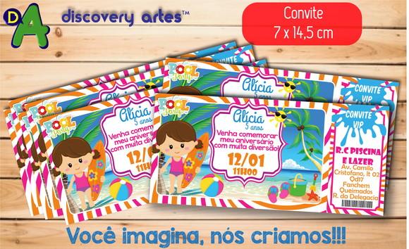 Convite ingresso Pool Party