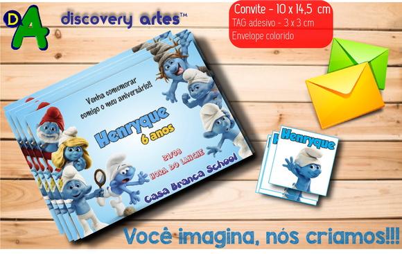 Convite Smurfs