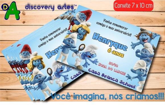 Convite Smurfs