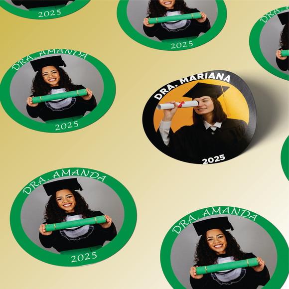 Adesivo de Formatura com Foto (105 Unidades - 5,5 Cm)