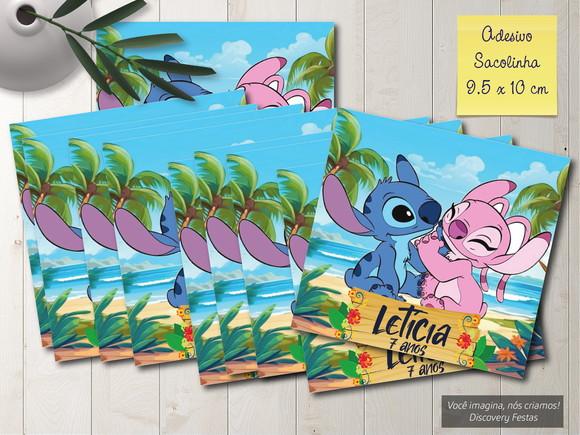 Rótulo Adesivo Sacolinha Stitch