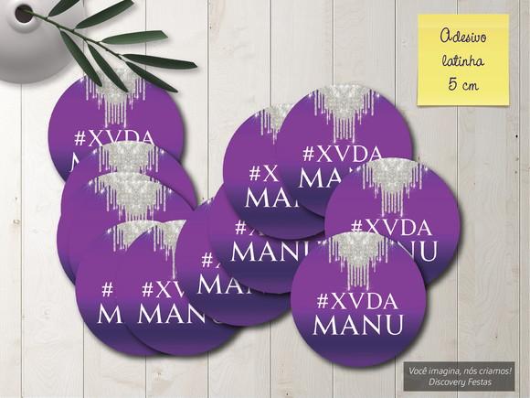 Rótulo Adesivo Latinha Roxo
