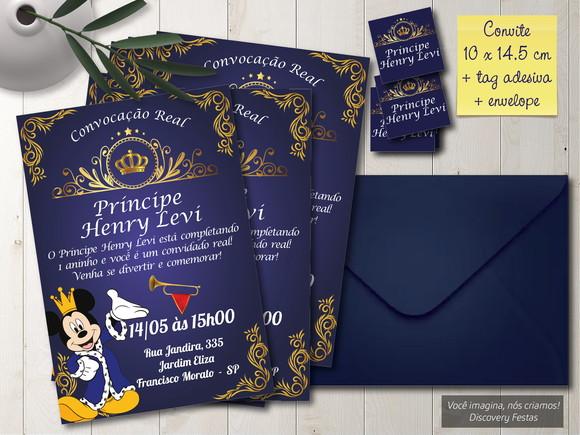 Convite Mickey Realeza