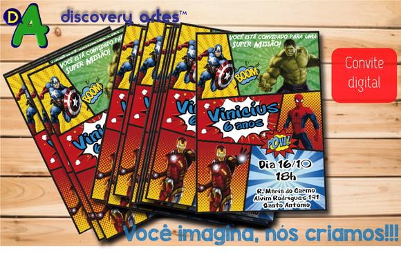 Convite Digital Super Herois