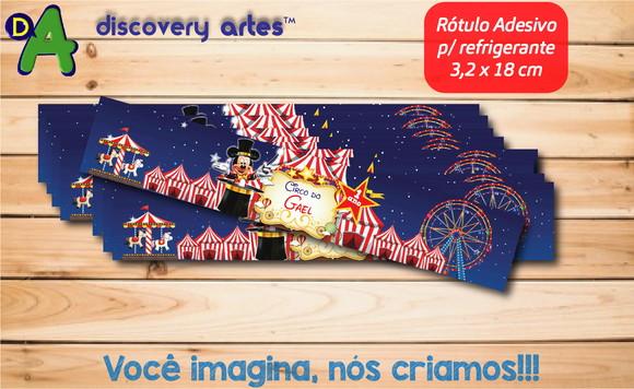 Rótulo Adesivo Refrigerante Circo do Mickey
