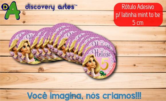 Rótulo Adesivo Latinha Rapunzel