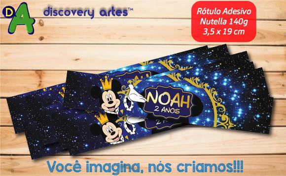 Rótulo Adesivo Nutella (140g) Mickey Realeza