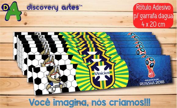 Rótulo Adesivo Garrafa D'agua Futebol