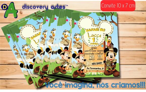 Convite Mickey Safari