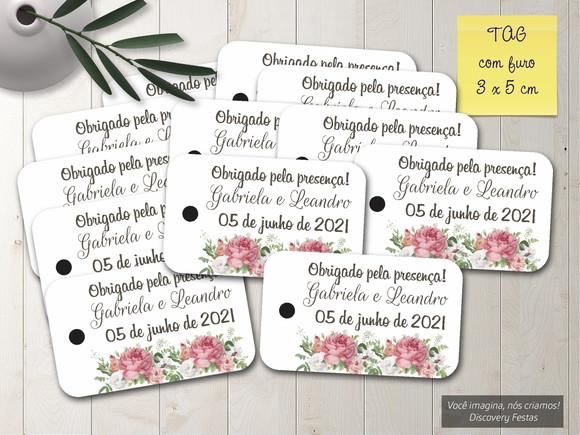 Tag Casamento Flores Rosas