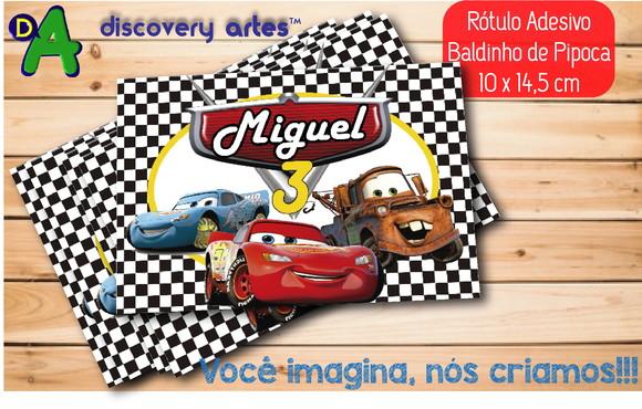 Rótulo Adesivo Baldinho Carros