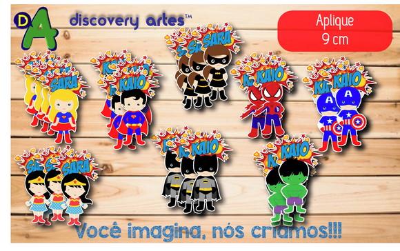 Aplique Tubete Super Herois