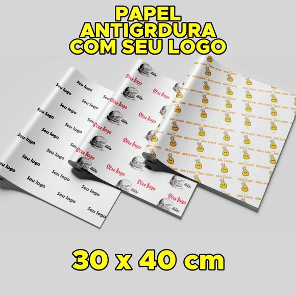 Papel Anti Gordura Personalizado com Logotipo (20 x 30 Cm)