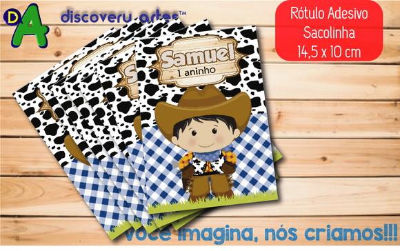 Rótulo Adesivo Sacola Fazendinha