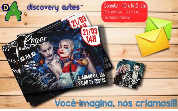 Convite Coringa e Arlequina