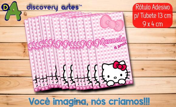 Rótulo Adesivo Tubete Hello Kitty