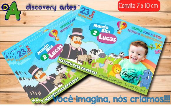 Convite Mundo Bita com Foto