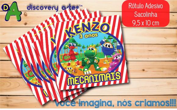 Rótulo Adesivo Sacola Mecanimais