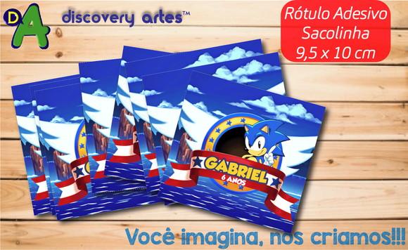 Rótulo Adesivo Sacolinha Sonic