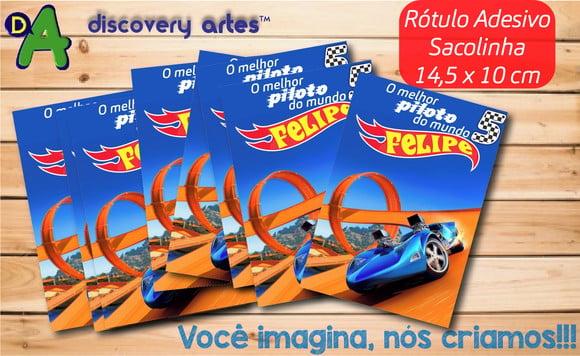 Rótulo Adesivo Sacola Hot Wheels