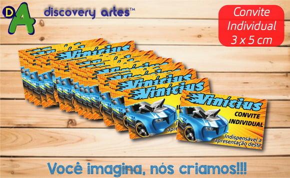 Convite Individual Hot Wheels