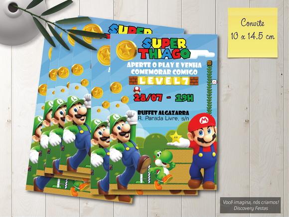 Convite Super Mario Bros