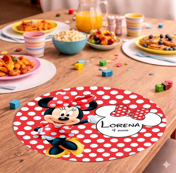 Sousplat Redondo Minnie Vermelha (descartável)