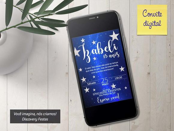 Convite Digital com Estrelas