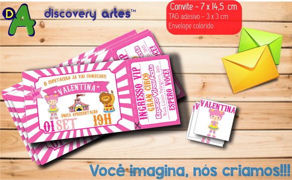 Convite Ingresso Circo Rosa