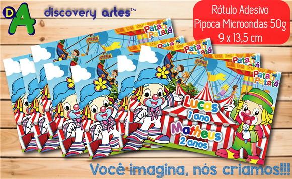Rótulo Adesivo Pipoca de Microondas Patati Patata