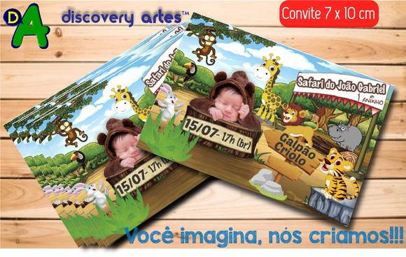 Convite Safari com Foto