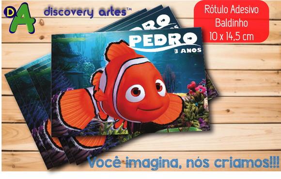 Rótulo Adesivo Baldinho Procurando Nemo