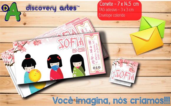 Convite Ingresso Kokeshi