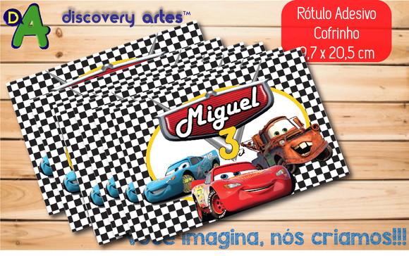 Rótulo Adesivo Cofrinho Carros