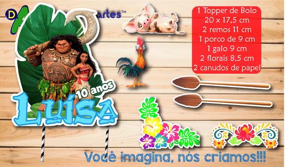 Topper de Bolo Moana