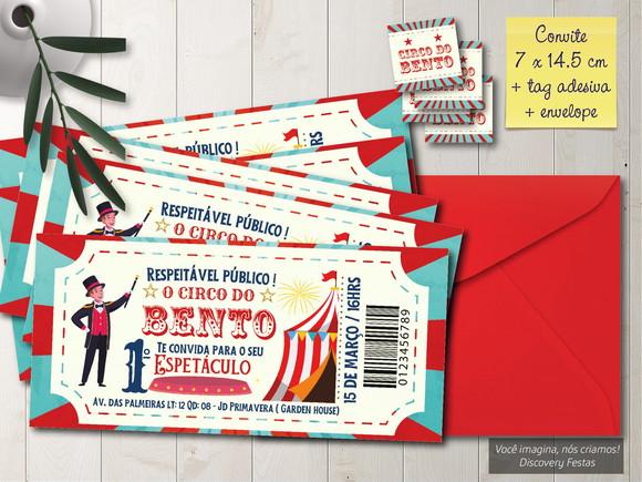 Convite Ingresso Circo